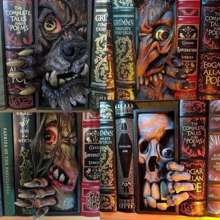 Monster Figurines Bookshelf Book Separator - MaviGadget