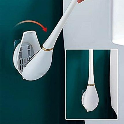 Wall Mounted Soft Silicone Toilet Brush - MaviGadget