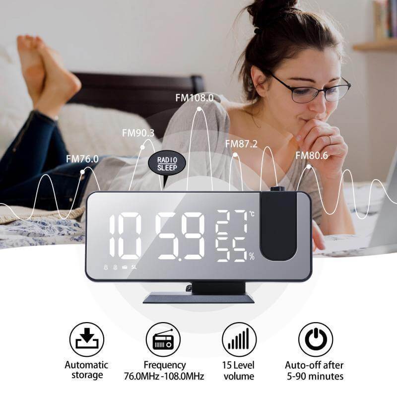 LED Digital Alarm Projection Clock - MaviGadget