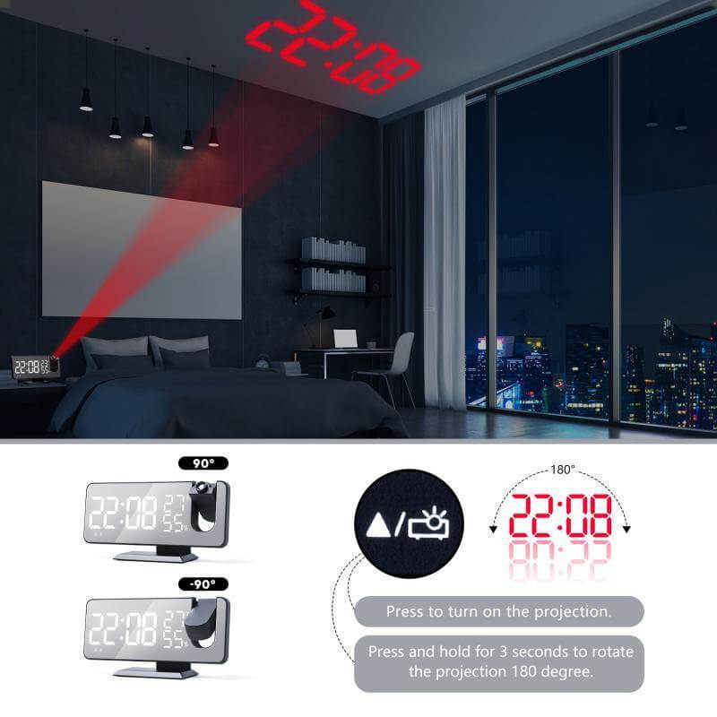 LED Digital Alarm Projection Clock - MaviGadget