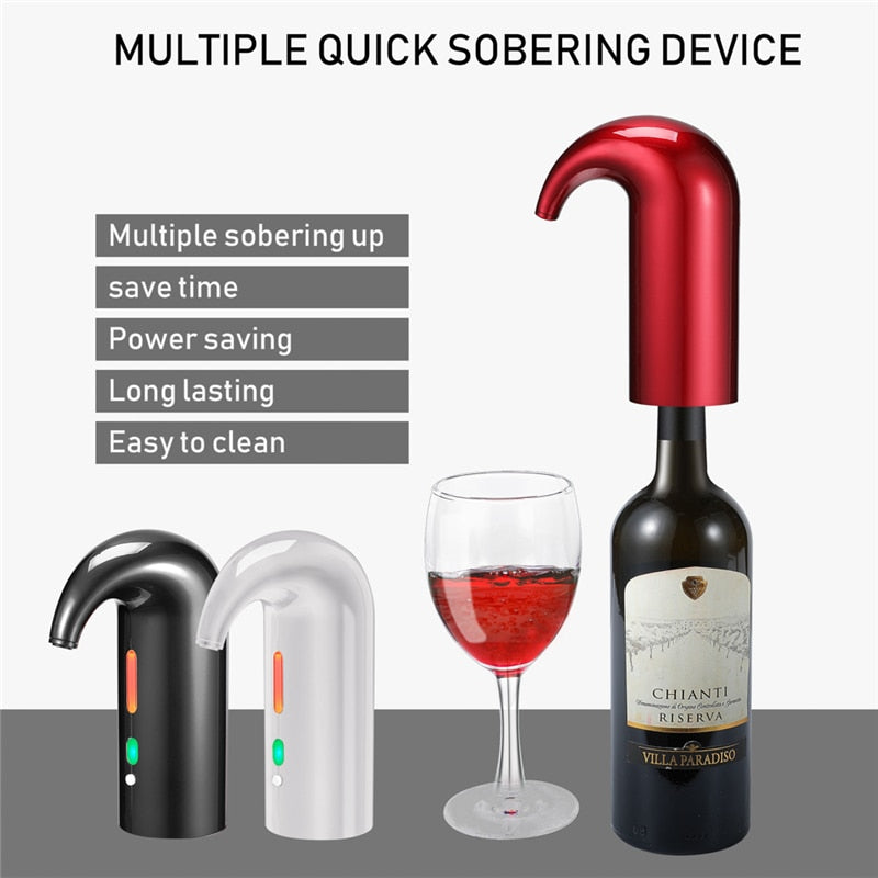 M&R, Electric Wine Dispenser - Liquor Dispenser - Beverage Dispenser USB  Rechargeable & Dual Mode : Manual + Automatic, portable And elegant design