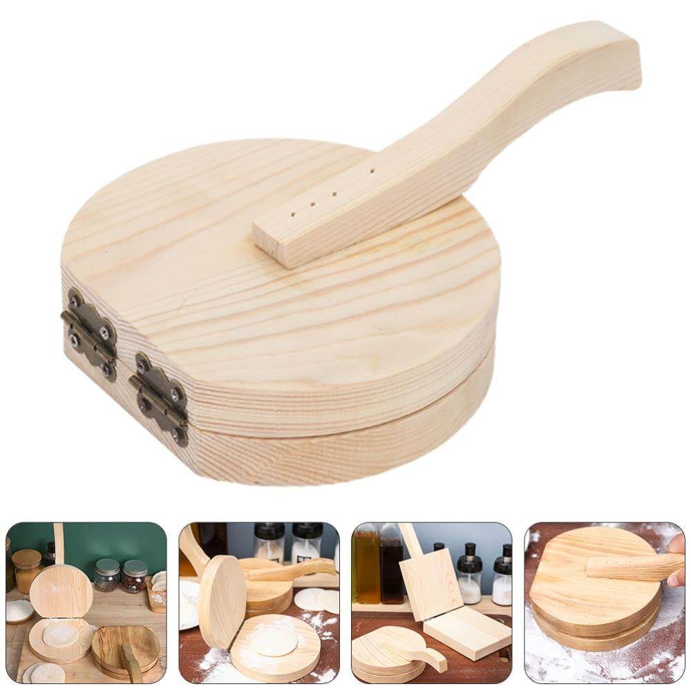 Wooden Mini Dough Pressing Tool Presser - MaviGadget