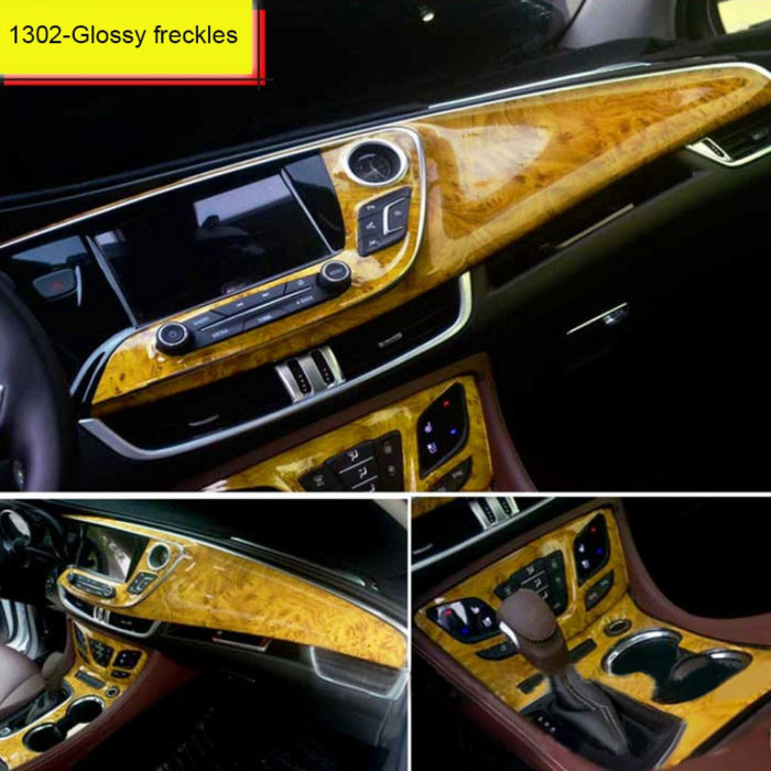 Wood Grain Interior Car Stickers - MaviGadget
