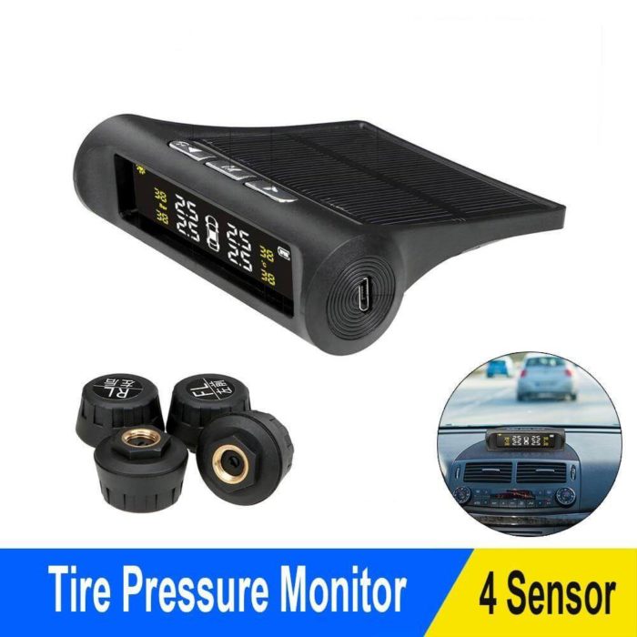 Solar Power Car Tire Pressure Sensor Monitoring System - MaviGadget