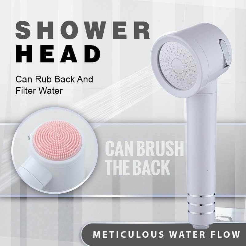 High-pressure Back Rubber Shower Head - MaviGadget