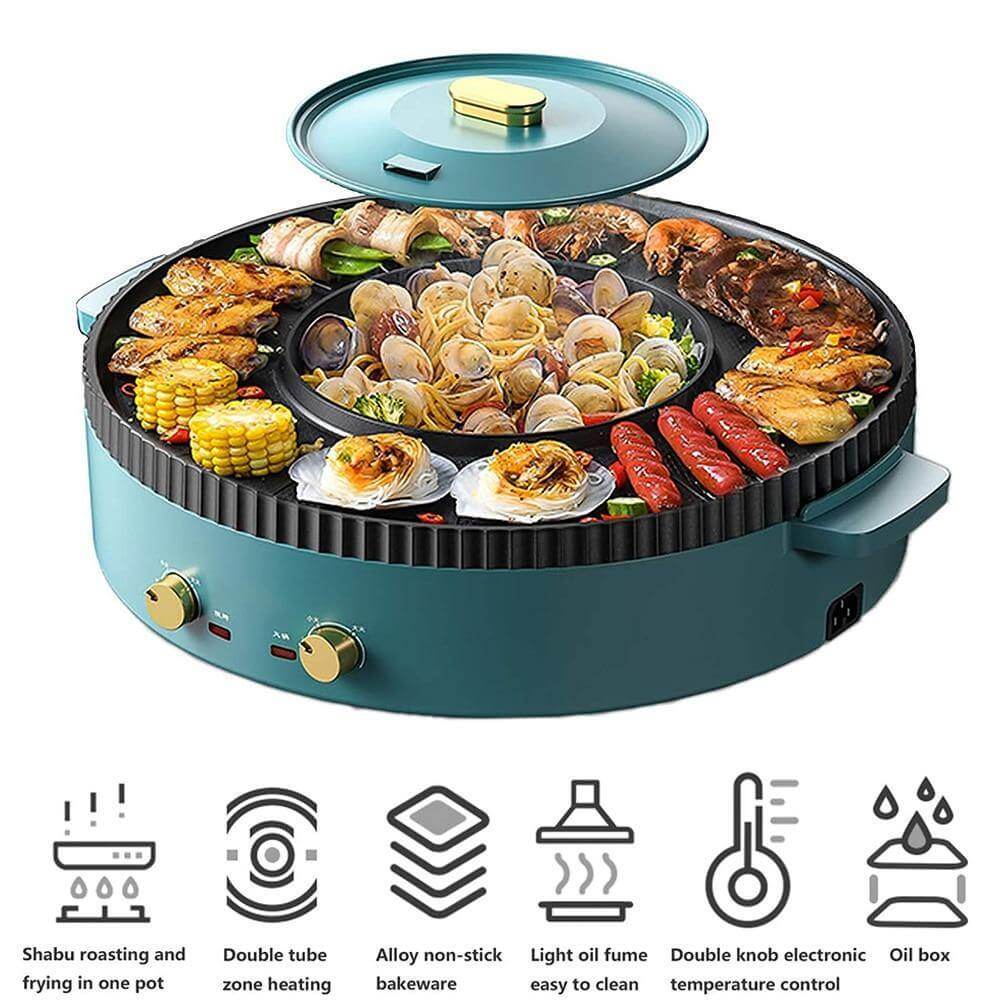 Korean Style Non-stick Smokeless Electric Barbecue Grill - MaviGadget