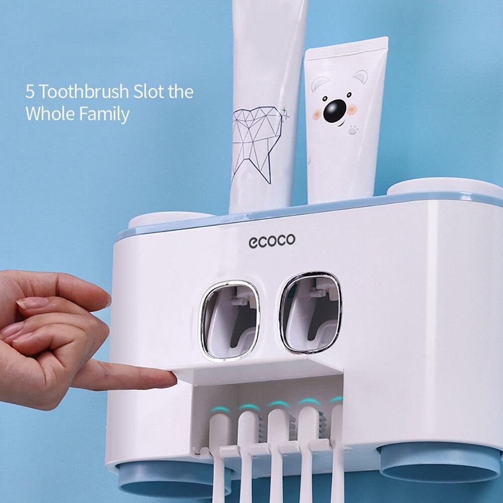 Wall-Mounted Smart Toothpaste Storage Dispenser - MaviGadget