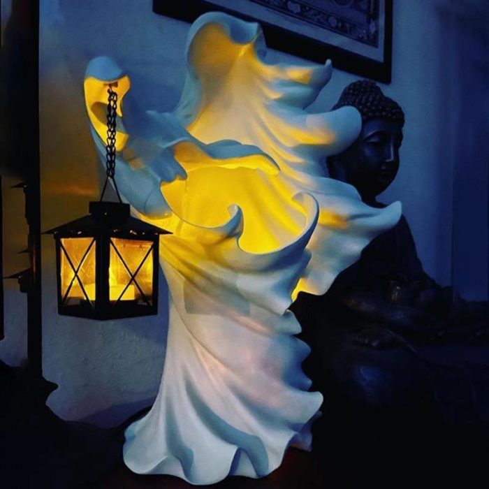 Halloween Ghost Holding Lantern Statue Resin Statue - MaviGadget