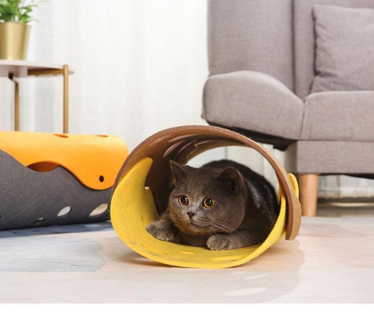 Foldable Cat Multi Tunnel Interactive Toy - MaviGadget