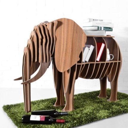 High-end European Style Wood Elephant Furniture Book Shelf - MaviGadget