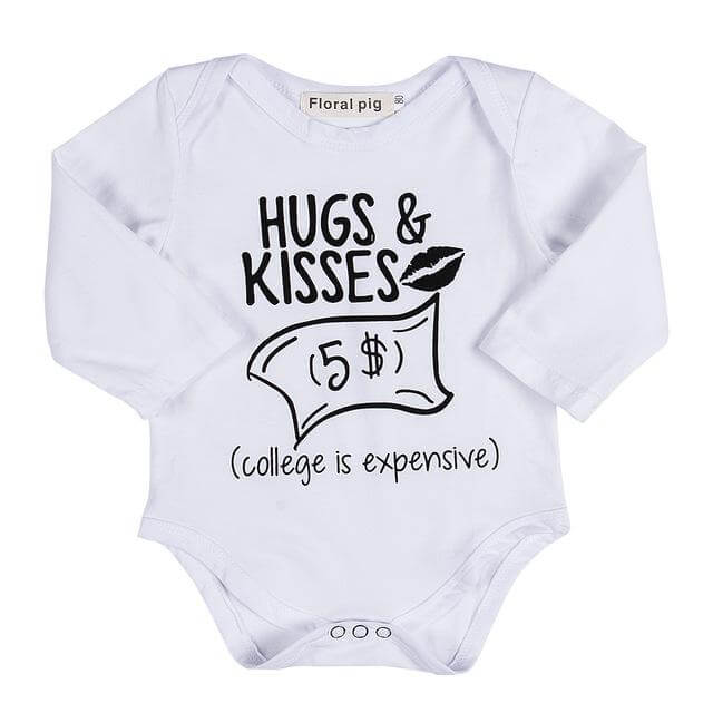 Hugs & Kisses $5 bodysuit for babies - MaviGadget