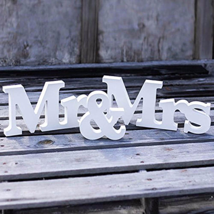 Mr & Mrs Wooden Letters for Wedding Decoration - MaviGadget