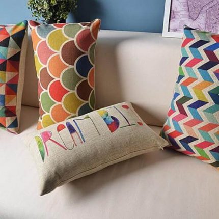 Geometric Lumbar Colorful Pillow Cushion Cover - MaviGadget