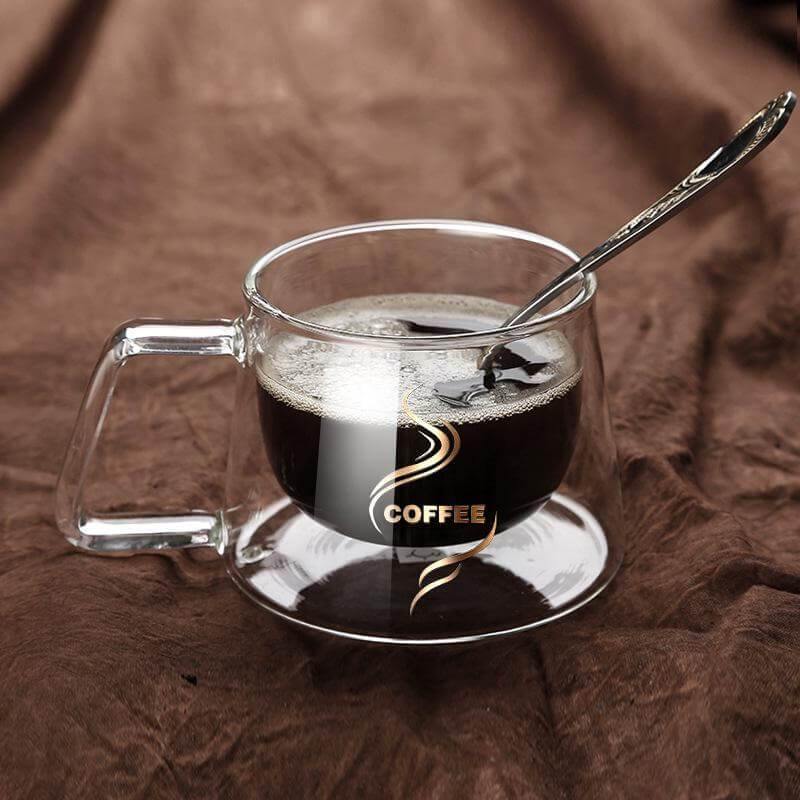Double Glass High Temperature Coffee Cup - MaviGadget