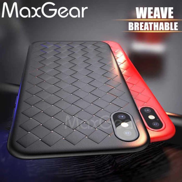 Luxury Grid Weaving Case For iPhone X - MaviGadget