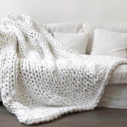 Thick Line Sofa Knitted Blanket - MaviGadget