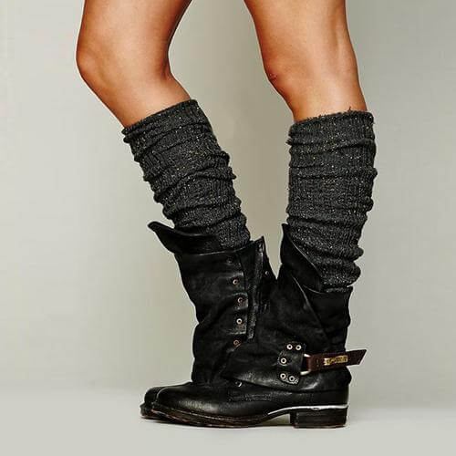 Leather Flat Ankle Winter Boots - MaviGadget