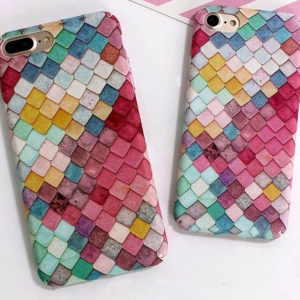 Colorful Fish Scales Case For iPhone Models - MaviGadget
