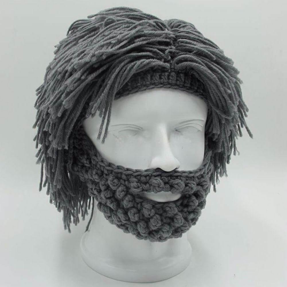 Handmade Knitted Men Winter Hat Mustache - MaviGadget