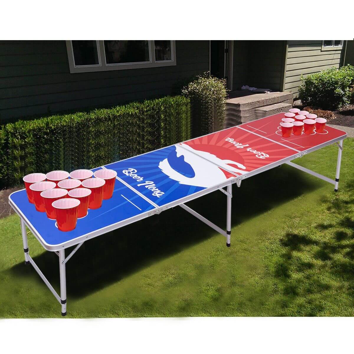 8FT Portable Indoor Folding Pong Table Party Gaming - MaviGadget