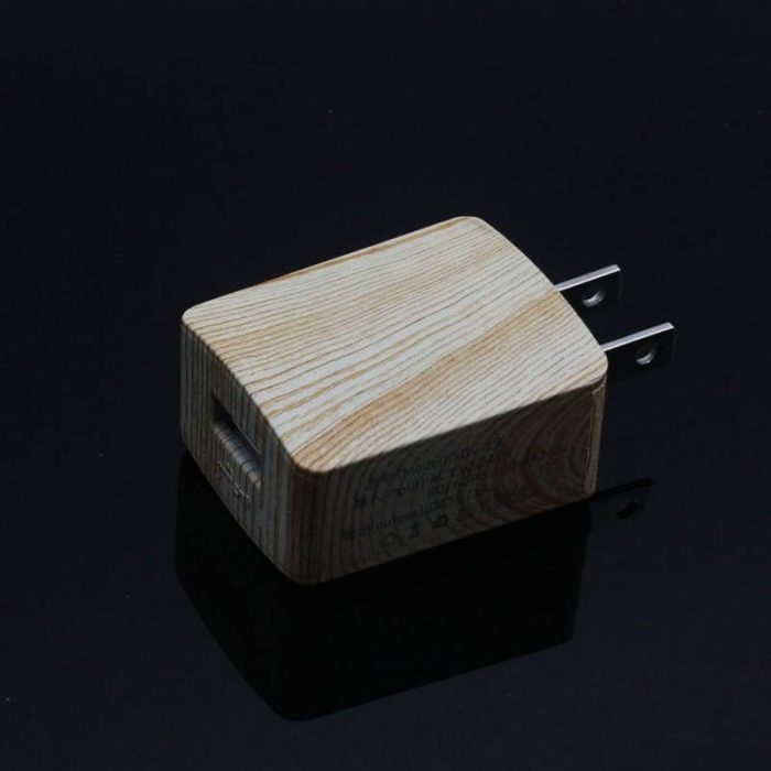 Wooden Single Fast USB Mobile Phone Charger - MaviGadget