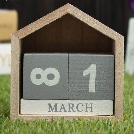 Wood Block Calendar Home Decoration - MaviGadget