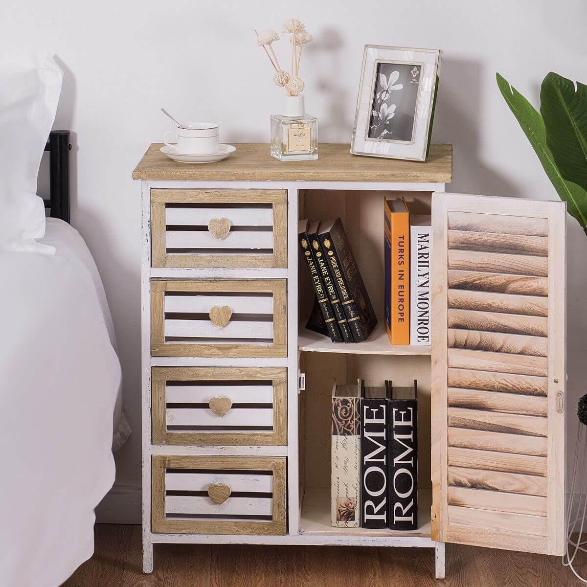 Stylish Wooden Free Standing Storage Cabinet - MaviGadget