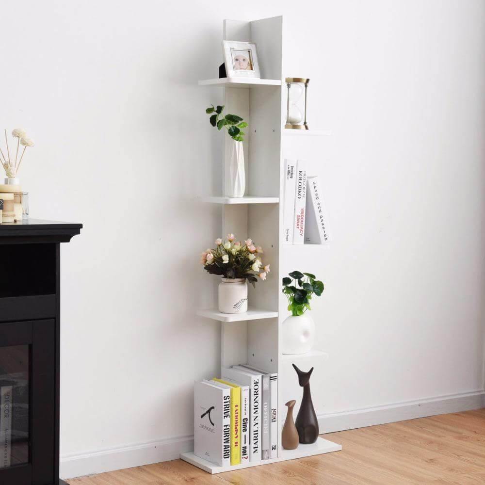 Wooden Modern Open Concept Bookcase with Shelves - MaviGadget
