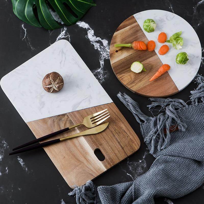 Luxury Marble-Wood Cheese Board - MaviGadget