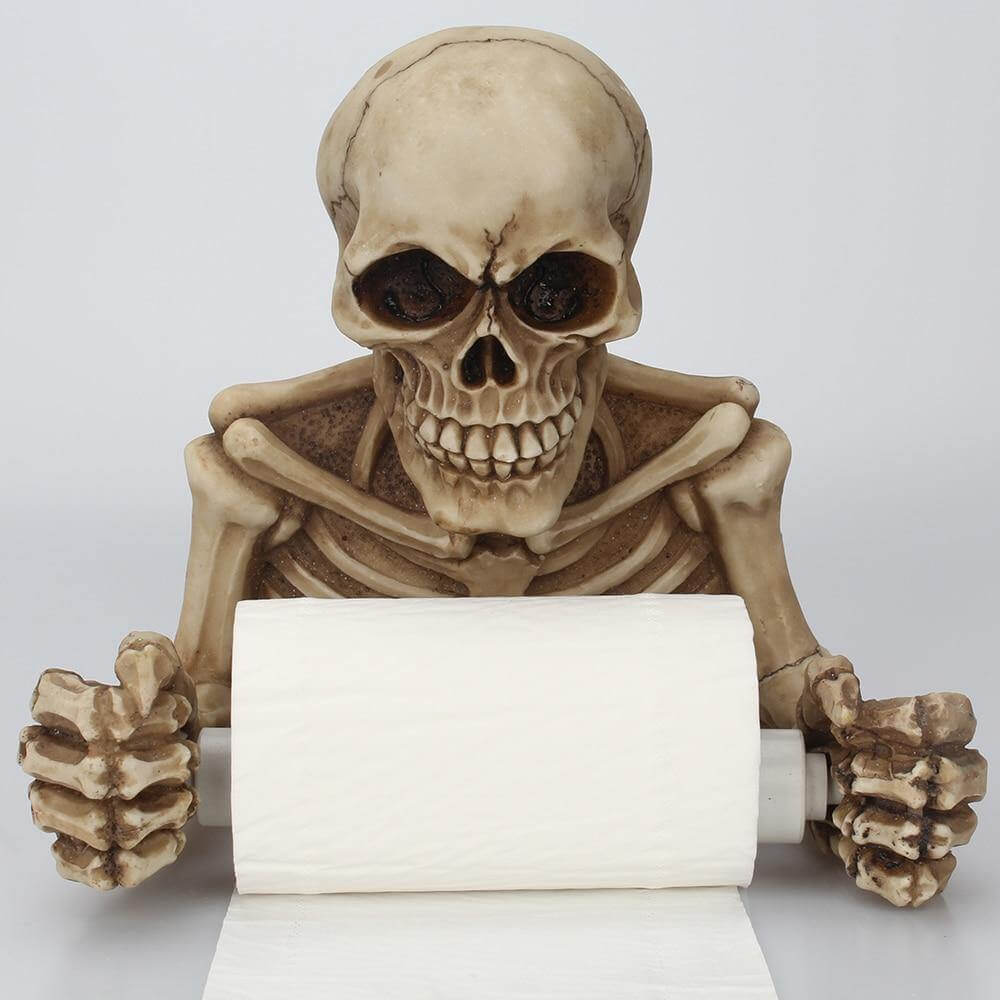 Gothic Skull Toilet Paper Holder Rack - MaviGadget