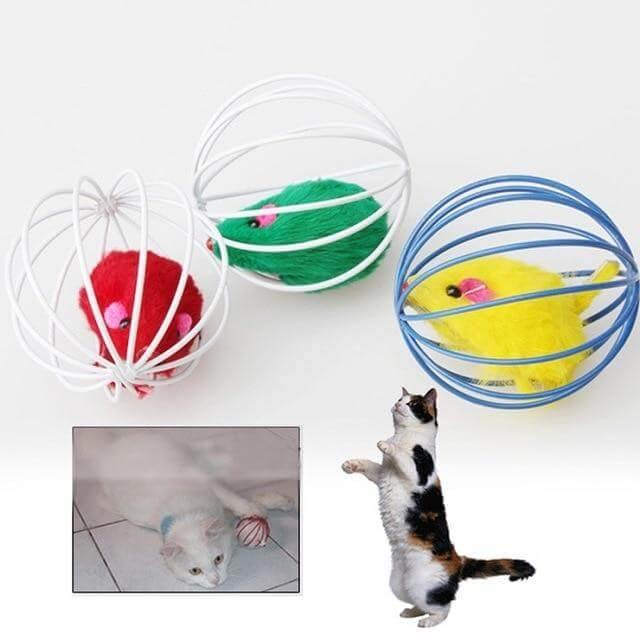 Hollow Ball Feather Cat Toys - MaviGadget