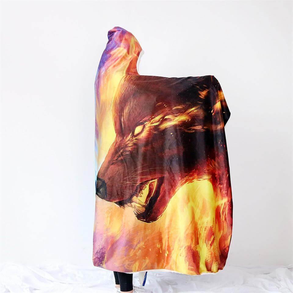 3d Ice and Fire Wearable Hooded Blanket - MaviGadget