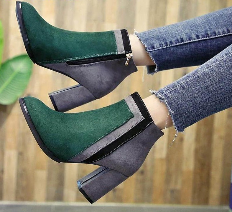 Chelsea English Modern Thick High Heels Women Boots - MaviGadget