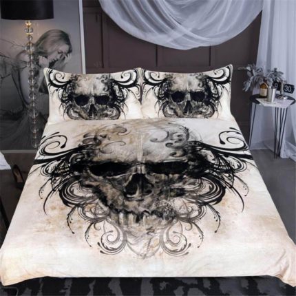 3pcs Gothic Skull Vintage Cool Comfortable Duvet Cover Bedding set Mavigadget - MaviGadget