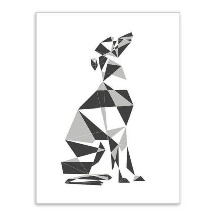 Nordic Style Canvas Cat Abstract Painting Poster Decor - MaviGadget