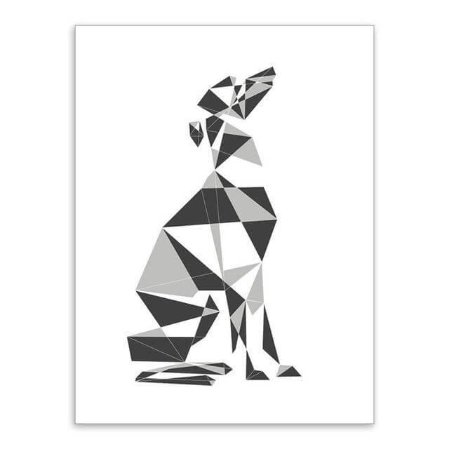 Nordic Style Canvas Cat Abstract Painting Poster Decor - MaviGadget