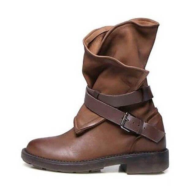 Stylish Luxury Low Heel Fall Boots - MaviGadget