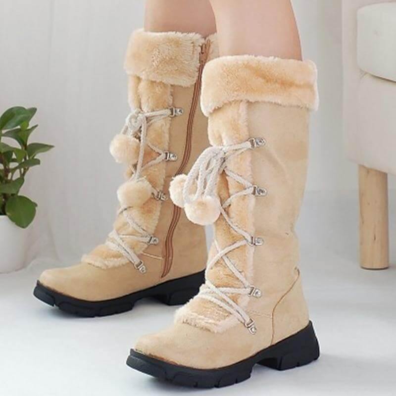 Stylish Cross-tied Fashion Butterfly-knot Snow Boots - MaviGadget