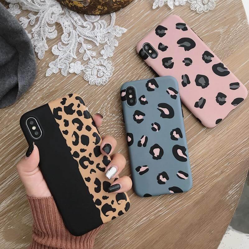 Cute Leopard Design Colorful Soft Iphone Cases - MaviGadget