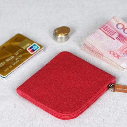 Felt Simple Zip Wallet - MaviGadget
