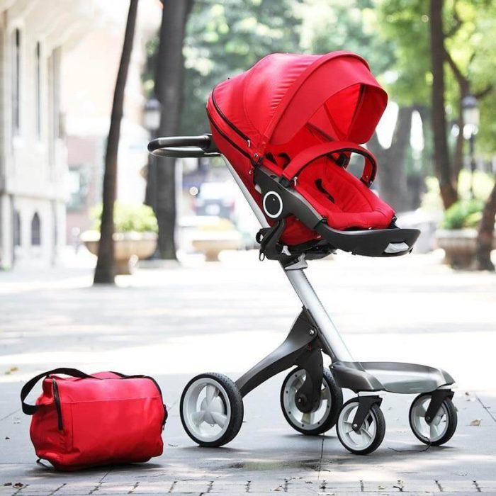 Luxury High End and High Landscape Red Baby Stroller - MaviGadget
