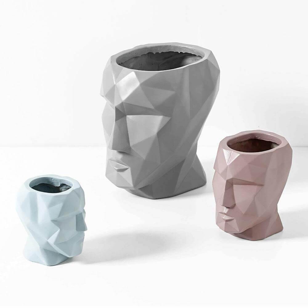 Nordic Style Modeling Geometric Lines People Face Vase Home Modern Decoration - MaviGadget