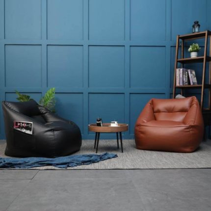 Lazy Sofa Leather Bean Bag - MaviGadget