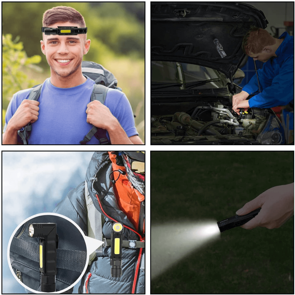 Rechargeable Magnetic Adjustable Camping Flashlight - MaviGadget