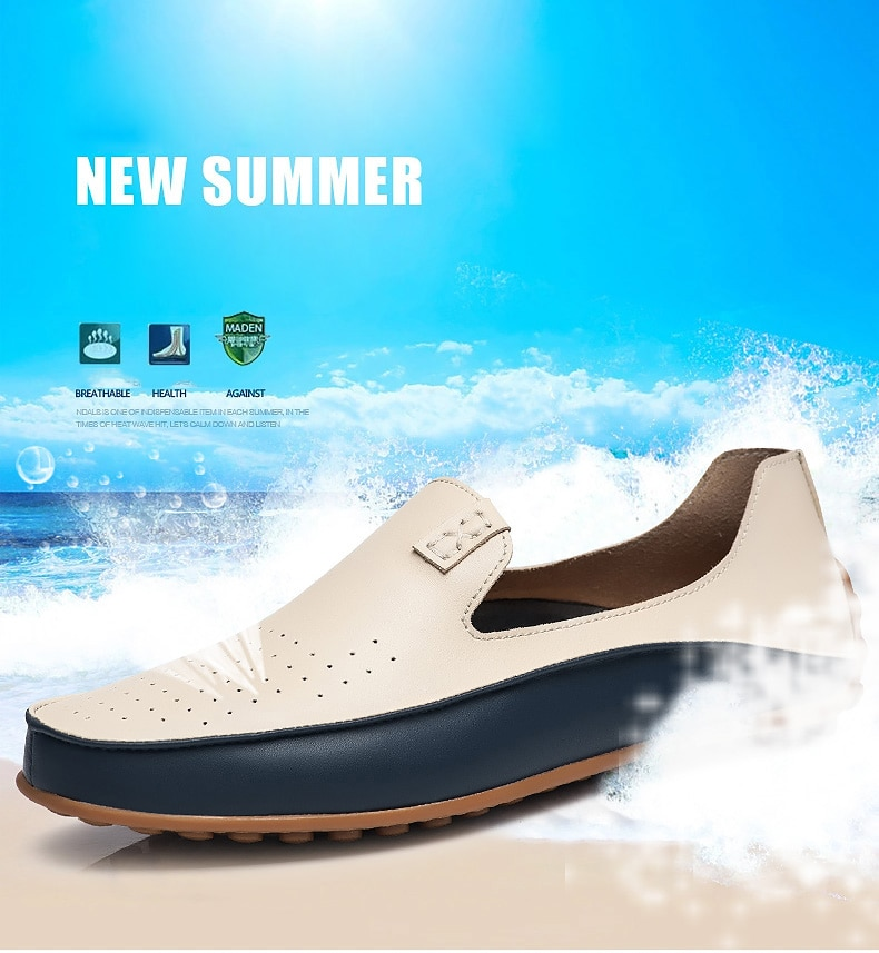 Men Driving Shoes Leather Loafers - MaviGadget