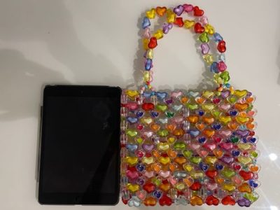 Love Beaded Hearts Colorful Mini Handbags photo review
