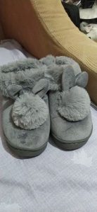 Rabbit Ear Fluffy Indoor Slippers photo review